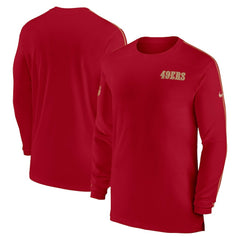 San Francisco 49ers Sideline Coach UV Performance Long Sleeve T-Shirt - Scarlet | Nike discount