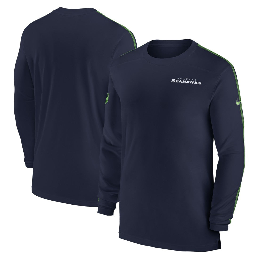 Seattle Seahawks Sideline Coach UV Performance Long Sleeve T-Shirt - College Navy | Nike on sale
