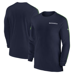 Seattle Seahawks Sideline Coach UV Performance Long Sleeve T-Shirt - College Navy | Nike on sale