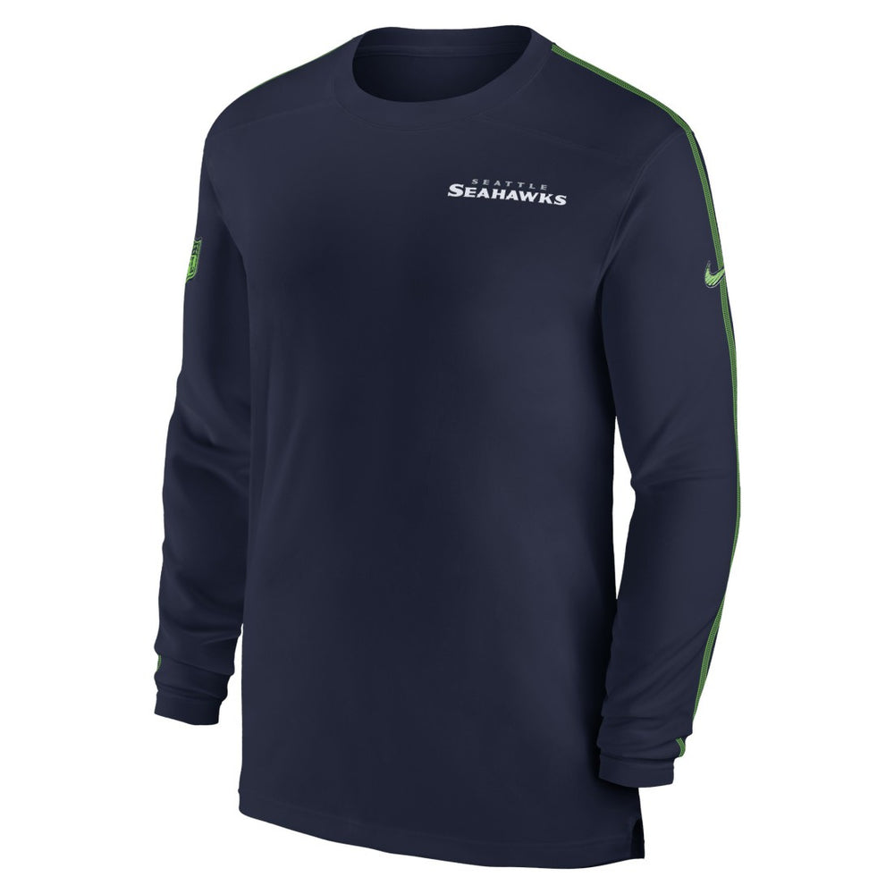 Seattle Seahawks Sideline Coach UV Performance Long Sleeve T-Shirt - College Navy | Nike on sale