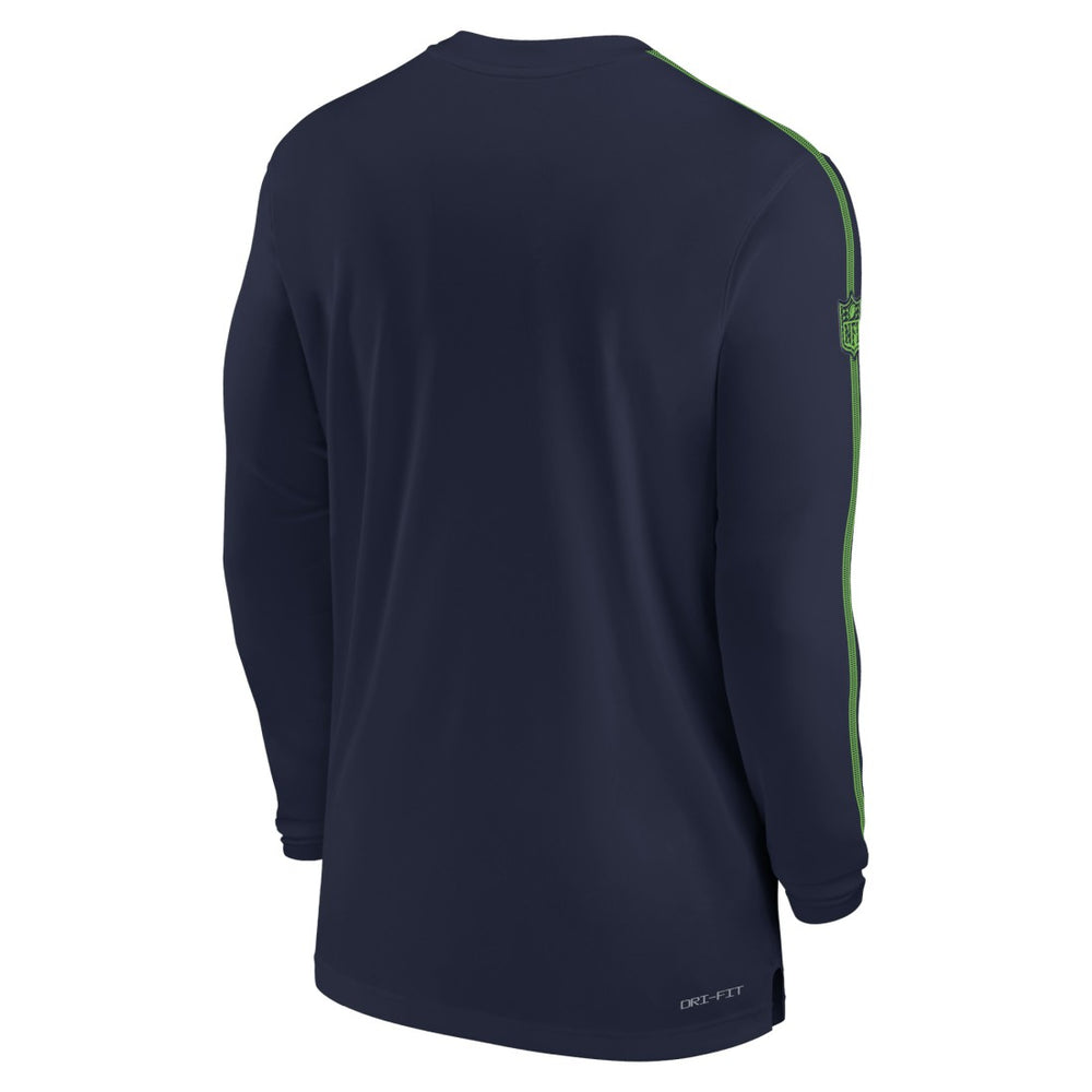 Seattle Seahawks Sideline Coach UV Performance Long Sleeve T-Shirt - College Navy | Nike on sale
