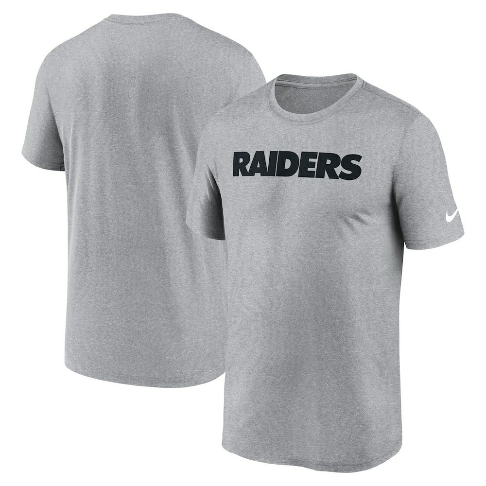 Las Vegas Raiders Primetime Legend Wordmark Performance T-Shirt - Heather Gray | Nike for sale