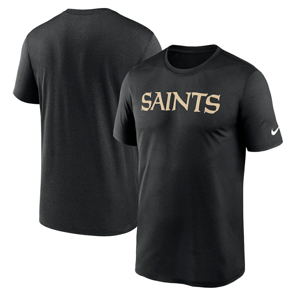 New Orleans Saints Primetime Legend Wordmark Performance T-Shirt - Black | Nike outlet