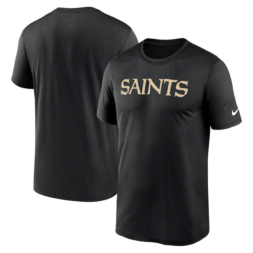 New Orleans Saints Primetime Legend Wordmark Performance T-Shirt - Black | Nike outlet