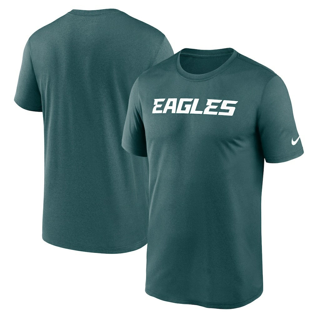Philadelphia Eagles Primetime Legend Wordmark Performance T-Shirt - Midnight Green | Nike for sale