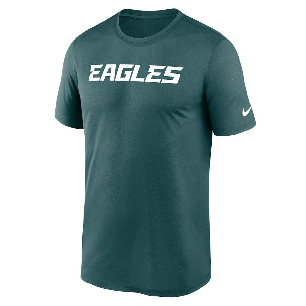 Philadelphia Eagles Primetime Legend Wordmark Performance T-Shirt - Midnight Green | Nike for sale