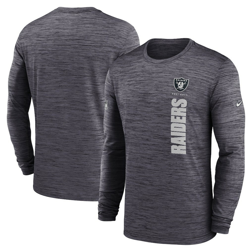 Las Vegas Raiders Sideline Velocity Dri-FIT Long Sleeve T-Shirt - Black | Nike for sale
