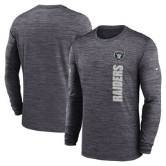 Las Vegas Raiders Sideline Velocity Dri-FIT Long Sleeve T-Shirt - Black | Nike for sale