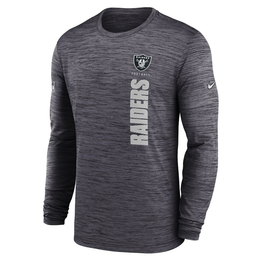 Las Vegas Raiders Sideline Velocity Dri-FIT Long Sleeve T-Shirt - Black | Nike for sale