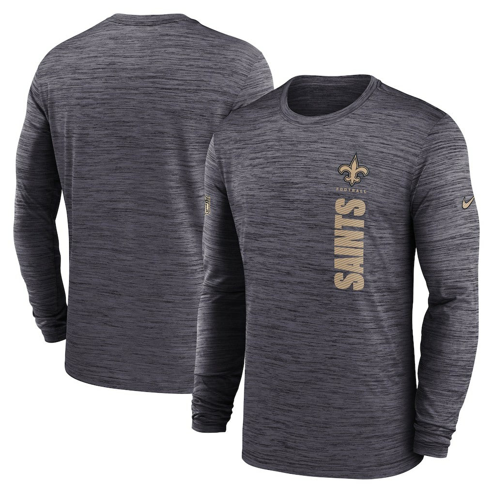 New Orleans Saints Sideline Velocity Dri-FIT Long Sleeve T-Shirt - Black | Nike on sale