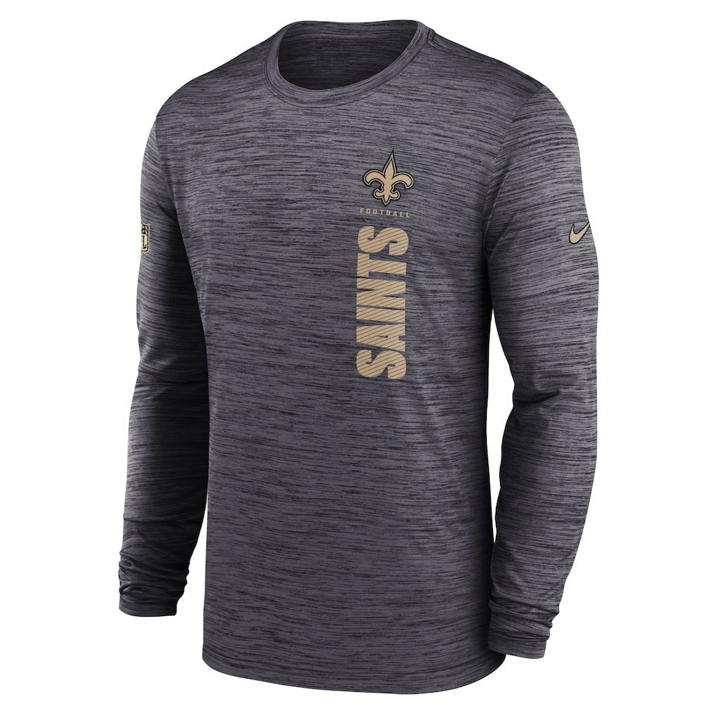 New Orleans Saints Sideline Velocity Dri-FIT Long Sleeve T-Shirt - Black | Nike on sale