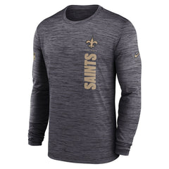 New Orleans Saints Sideline Velocity Dri-FIT Long Sleeve T-Shirt - Black | Nike on sale