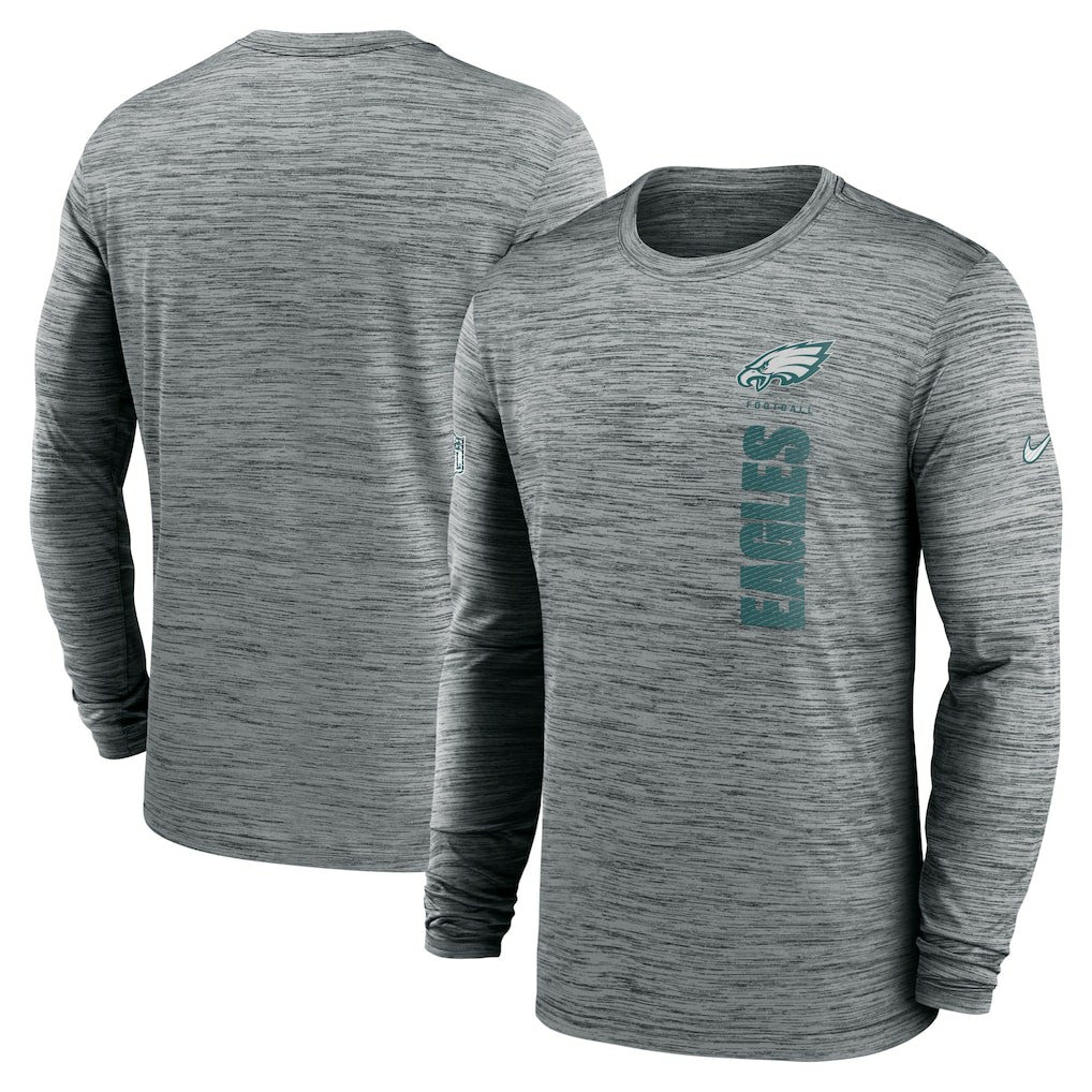 Philadelphia Eagles Sideline Velocity Dri-FIT Long Sleeve T-Shirt - Gray | Nike on sale