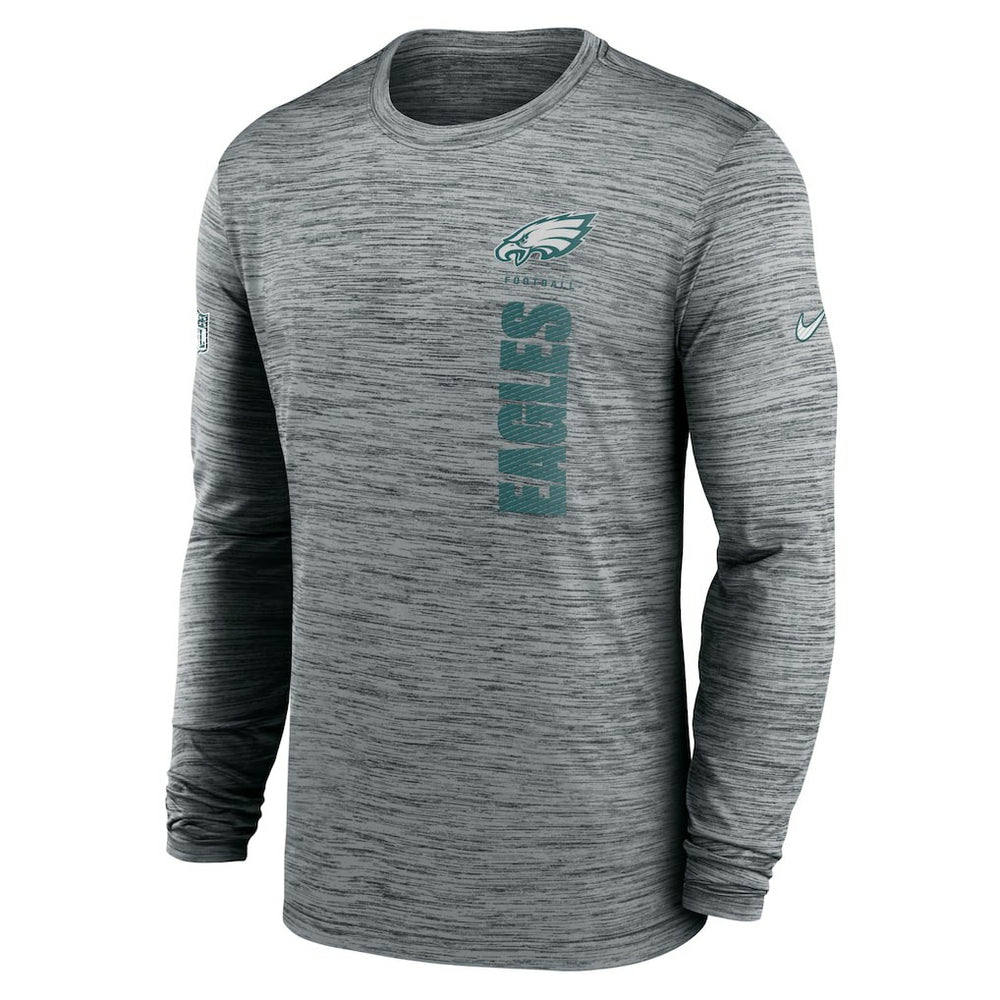 Philadelphia Eagles Sideline Velocity Dri-FIT Long Sleeve T-Shirt - Gray | Nike on sale