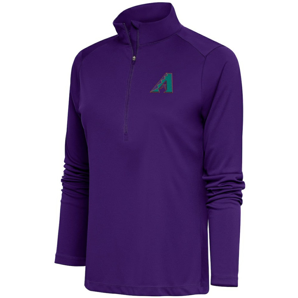Arizona Diamondbacks Antigua Women's Cooperstown Tribute Half-Zip Pullover Top - Purple