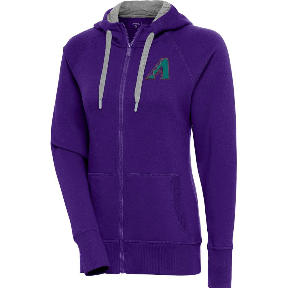Arizona Diamondbacks Antigua Women's Cooperstown Victory Full-Zip Hoodie - Purple