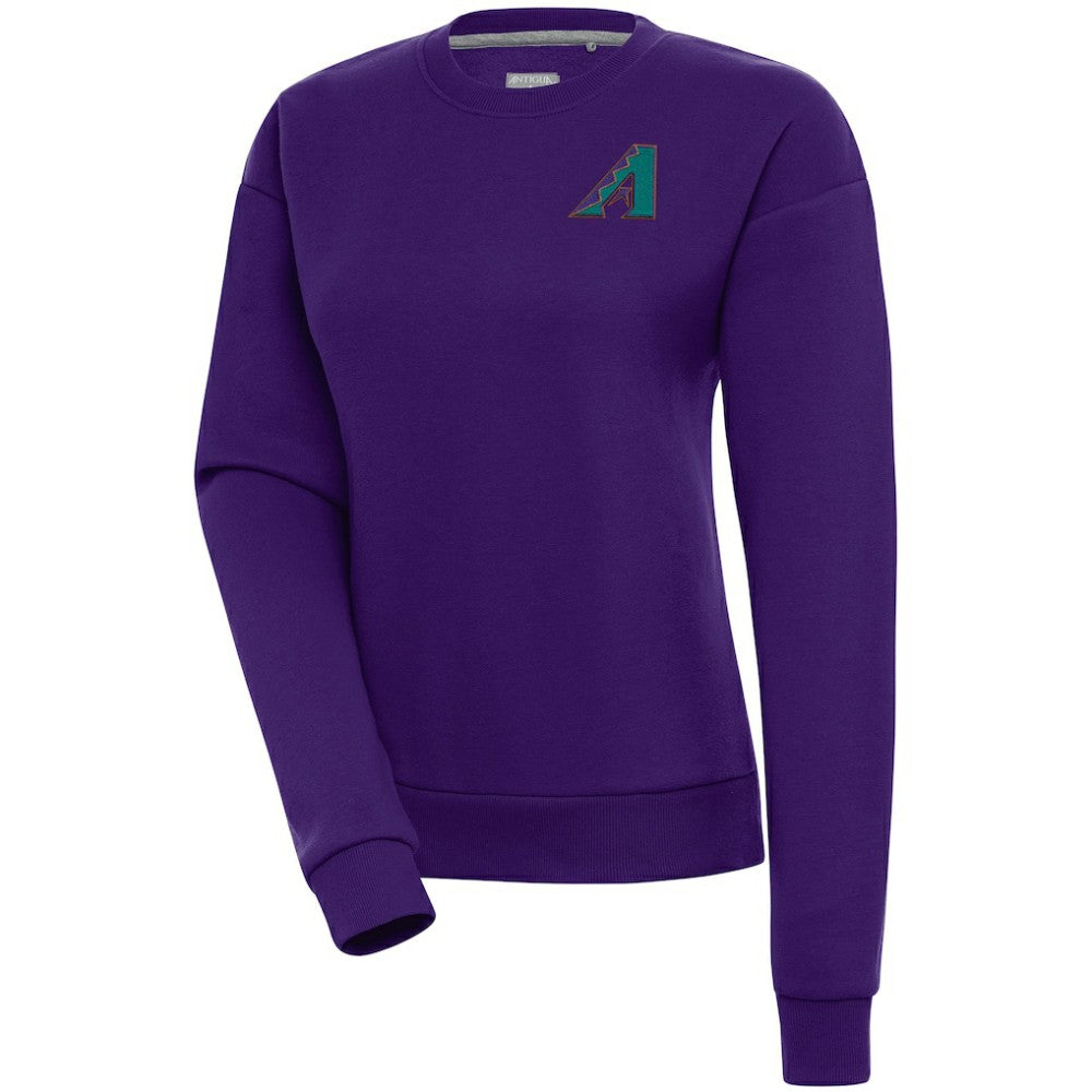 Arizona Diamondbacks Antigua Women's Cooperstown Victory Crewneck Pullover Sweatshirt - Purple