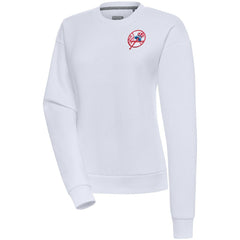 New York Yankees Antigua Women's Cooperstown Victory Crewneck Pullover Sweatshirt - White