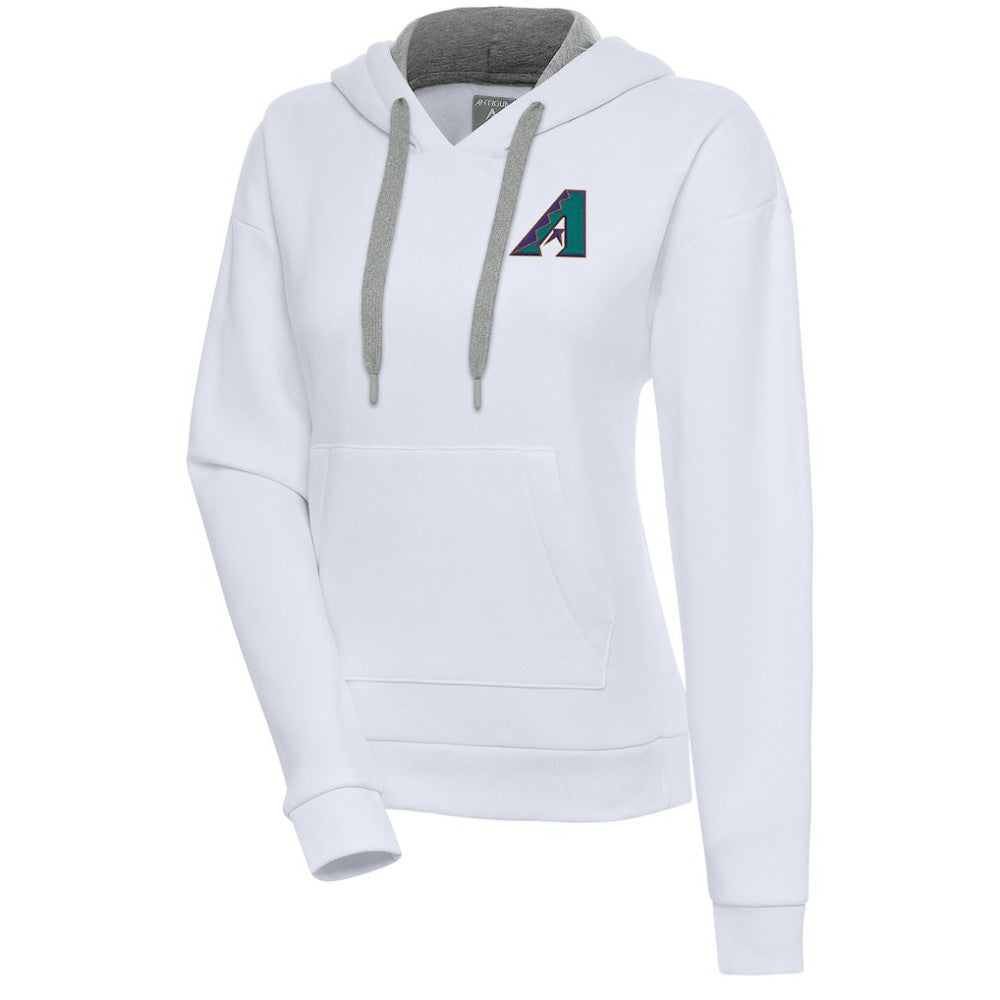 Arizona Diamondbacks Antigua Women's Cooperstown Victory Pullover Hoodie - White