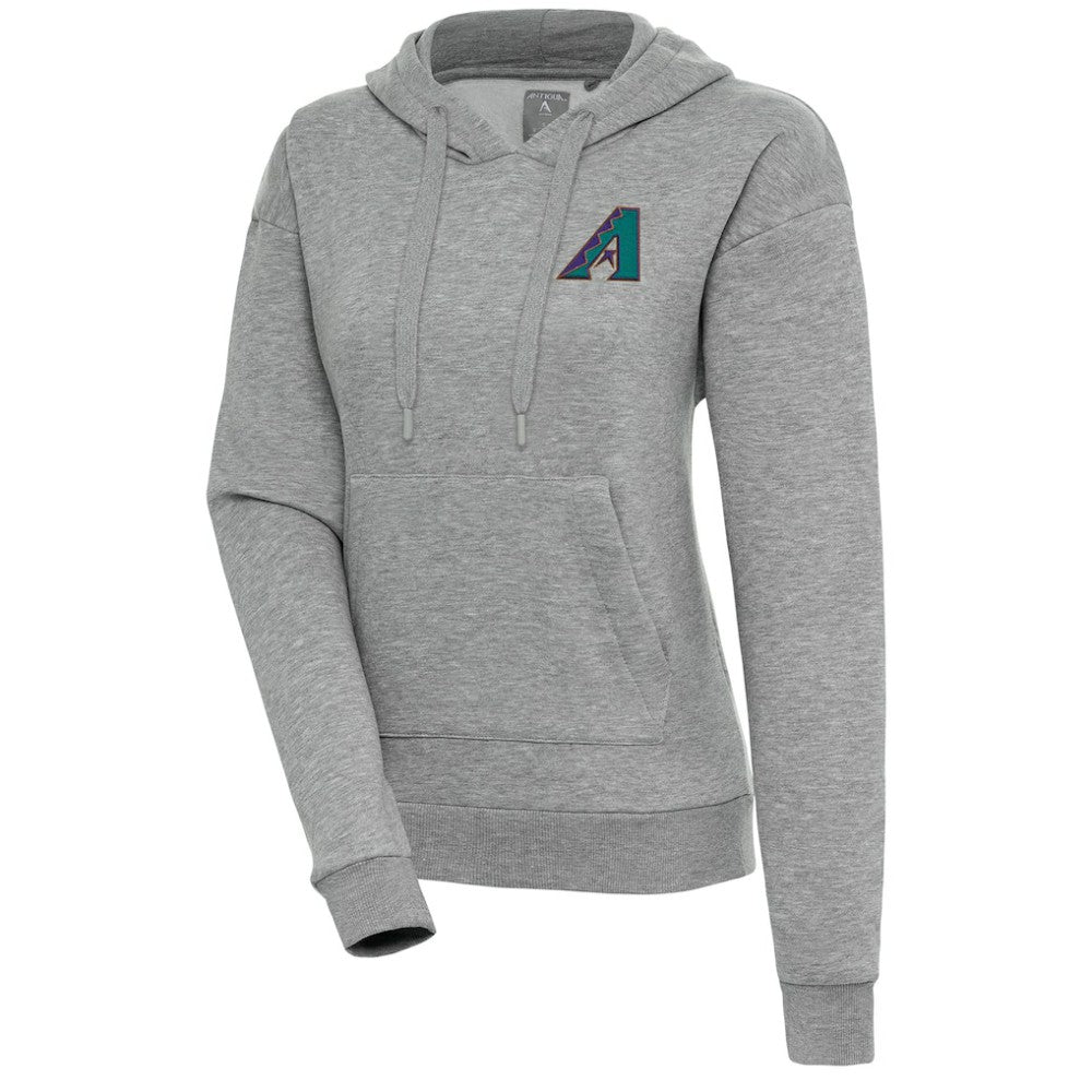 Arizona Diamondbacks Antigua Women's Cooperstown Victory Pullover Hoodie - Heather Gray