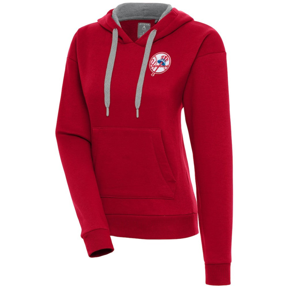 New York Yankees Antigua Women's Cooperstown Victory Pullover Hoodie - Red