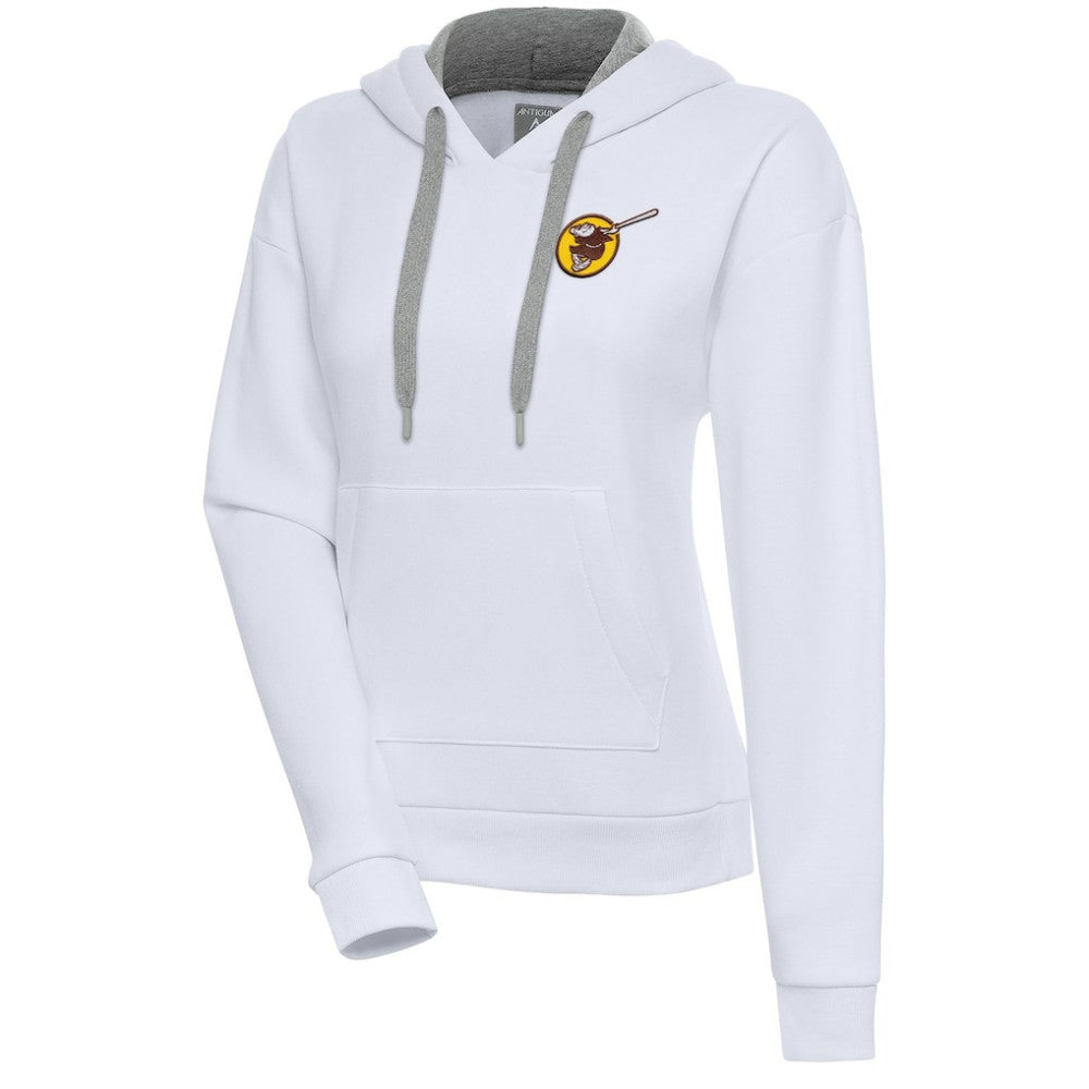 San Diego Padres Antigua Women's Cooperstown Victory Pullover Hoodie - White