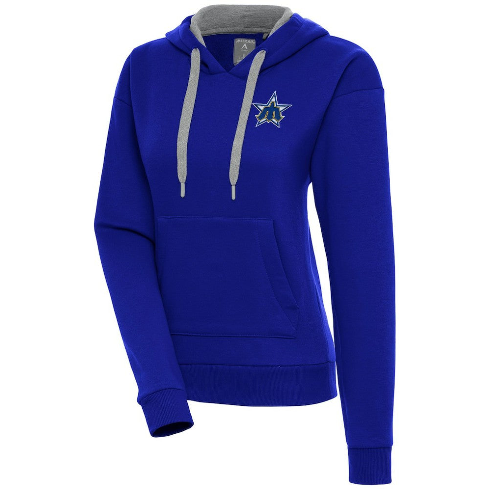 Seattle Mariners Antigua Women's Cooperstown Victory Pullover Hoodie - Royal
