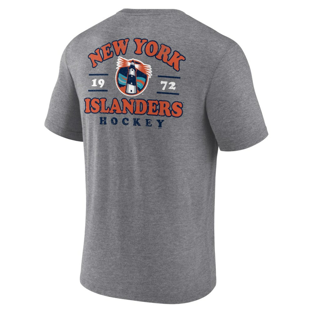 New York Islanders Winger Tri-Blend T-Shirt Heather Gray