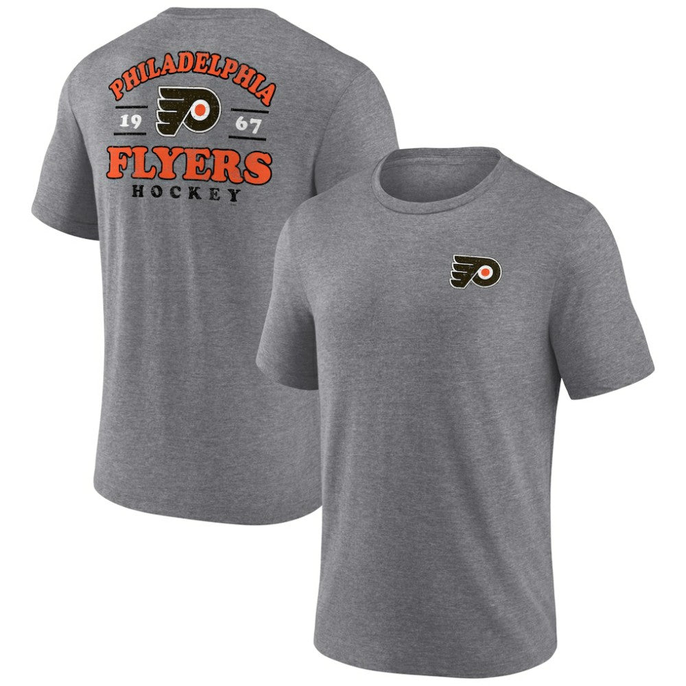 Philadelphia Flyers Winger Tri-Blend T-Shirt Heather Gray