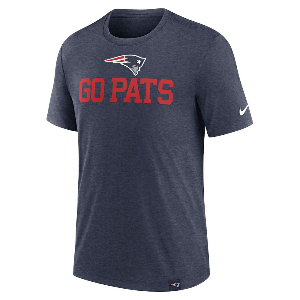 New England Patriots Blitz Tri-Blend T-Shirt - Heather Navy | Nike on sale