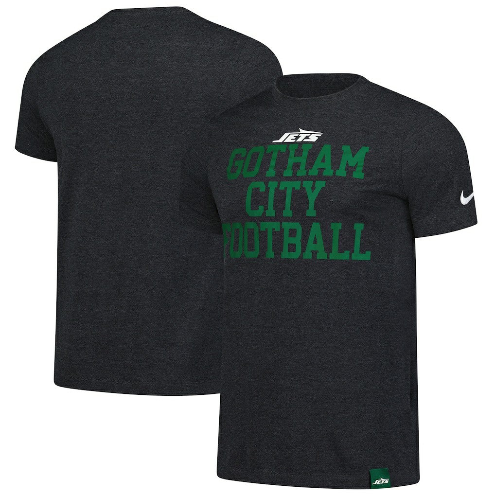 New York Jets Blitz Tri-Blend T-Shirt - Heather Black | Nike online