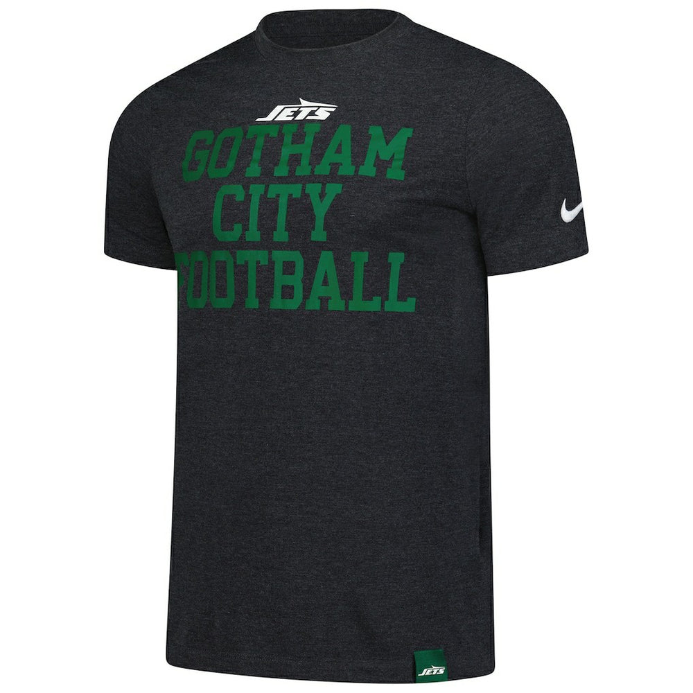 New York Jets Blitz Tri-Blend T-Shirt - Heather Black | Nike online