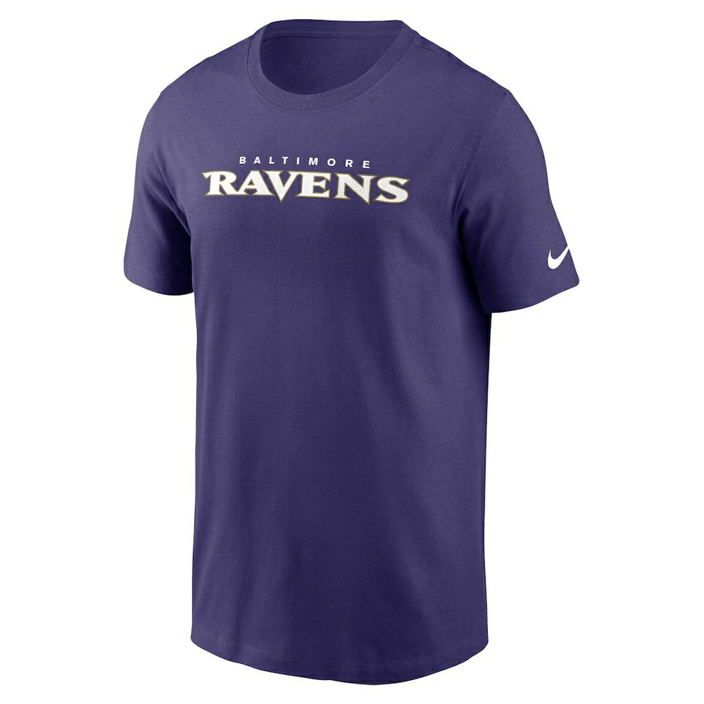 Baltimore Ravens Primetime Wordmark Essential T-Shirt - Purple | Nike on sale
