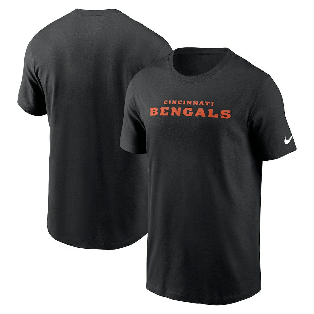 Cincinnati Bengals Primetime Wordmark Essential T-Shirt - Black | Nike online