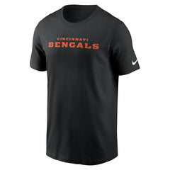 Cincinnati Bengals Primetime Wordmark Essential T-Shirt - Black | Nike online