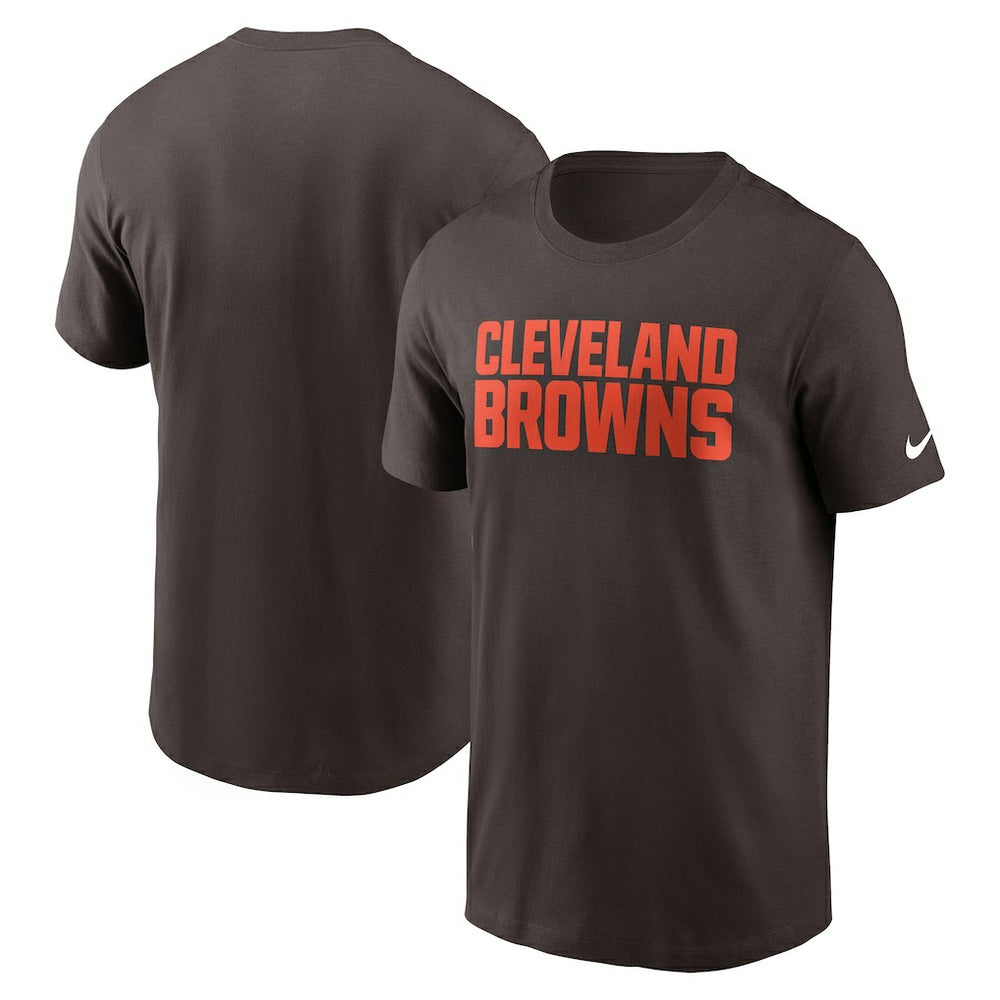 Cleveland Browns Primetime Wordmark Essential T-Shirt - Brown | Nike cheap