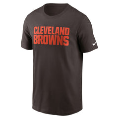 Cleveland Browns Primetime Wordmark Essential T-Shirt - Brown | Nike cheap