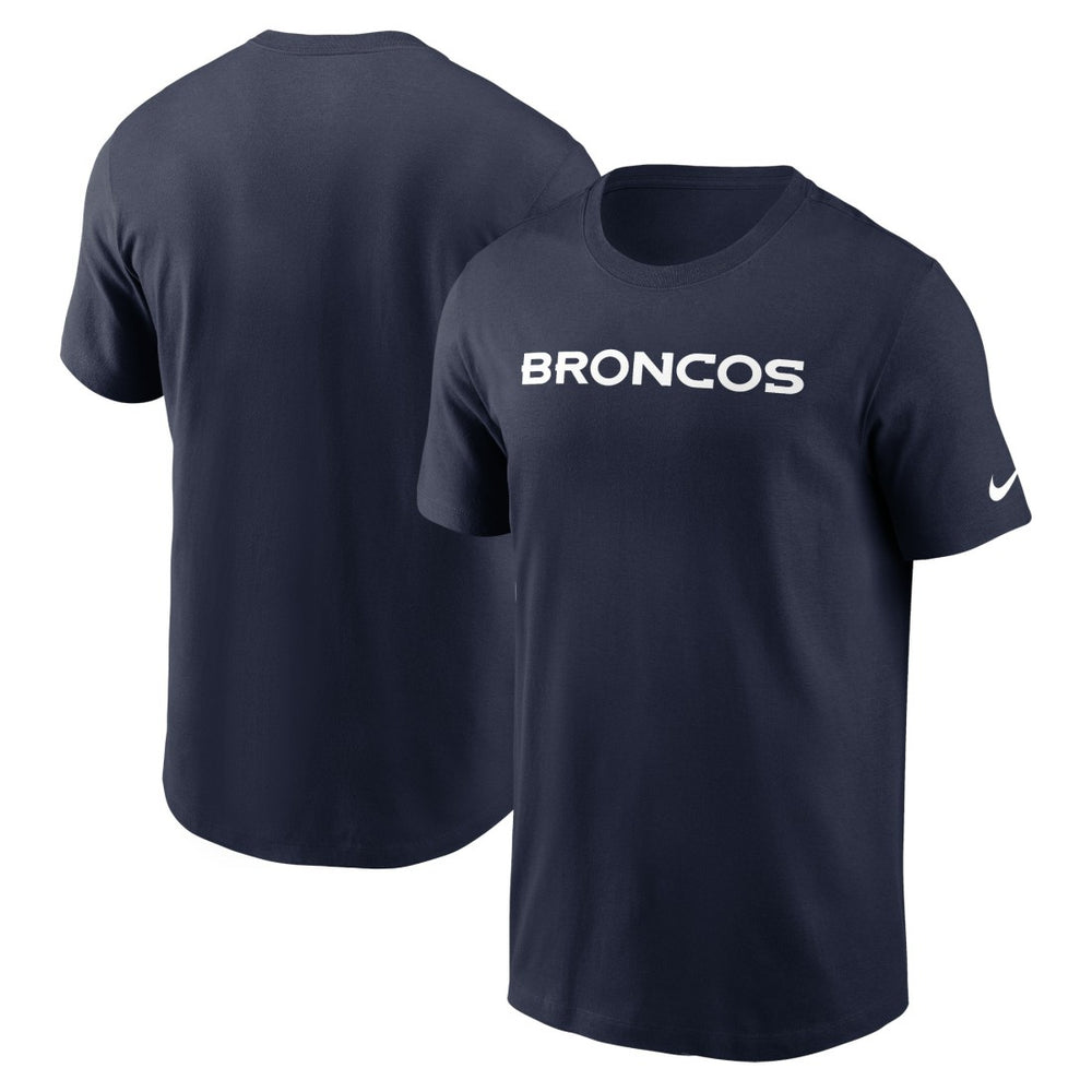 Denver Broncos Primetime Wordmark Essential T-Shirt - Navy | Nike online