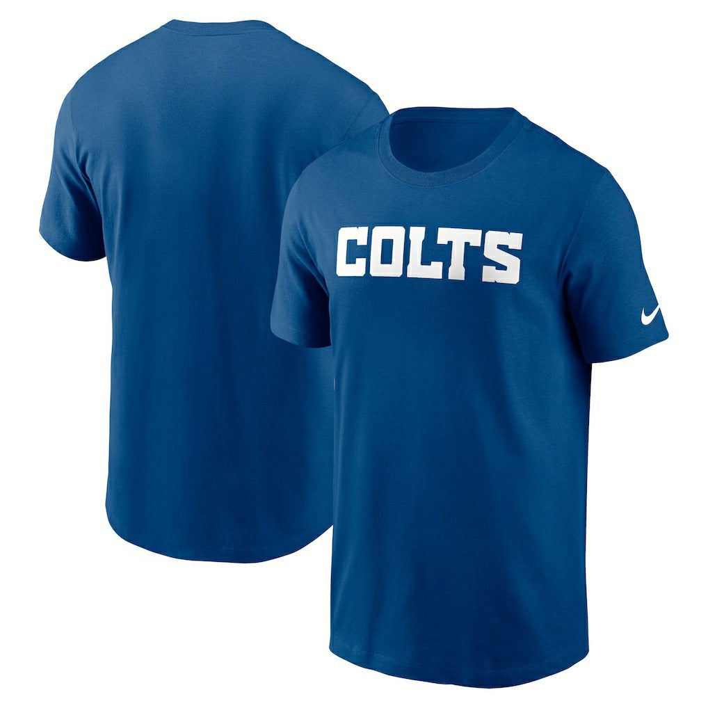 Indianapolis Colts Primetime Wordmark Essential T-Shirt - Royal | Nike on sale