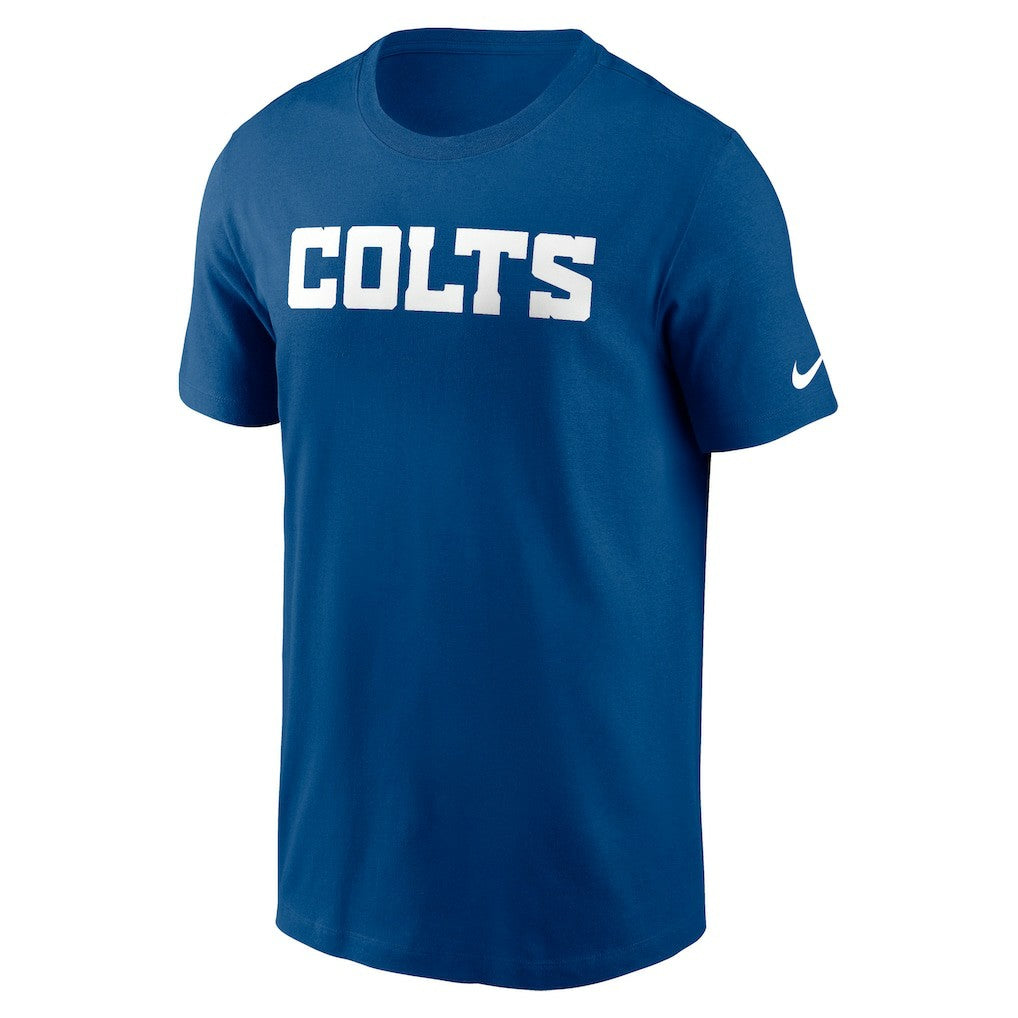 Indianapolis Colts Primetime Wordmark Essential T-Shirt - Royal | Nike on sale