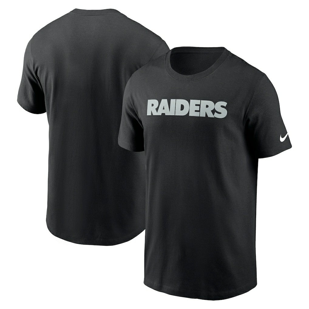 Las Vegas Raiders Primetime Wordmark Essential T-Shirt - Black | Nike discount