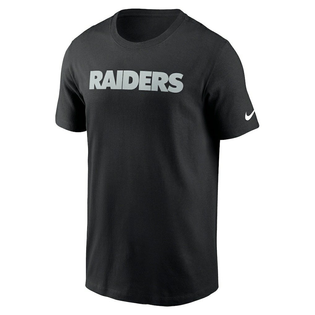 Las Vegas Raiders Primetime Wordmark Essential T-Shirt - Black | Nike discount