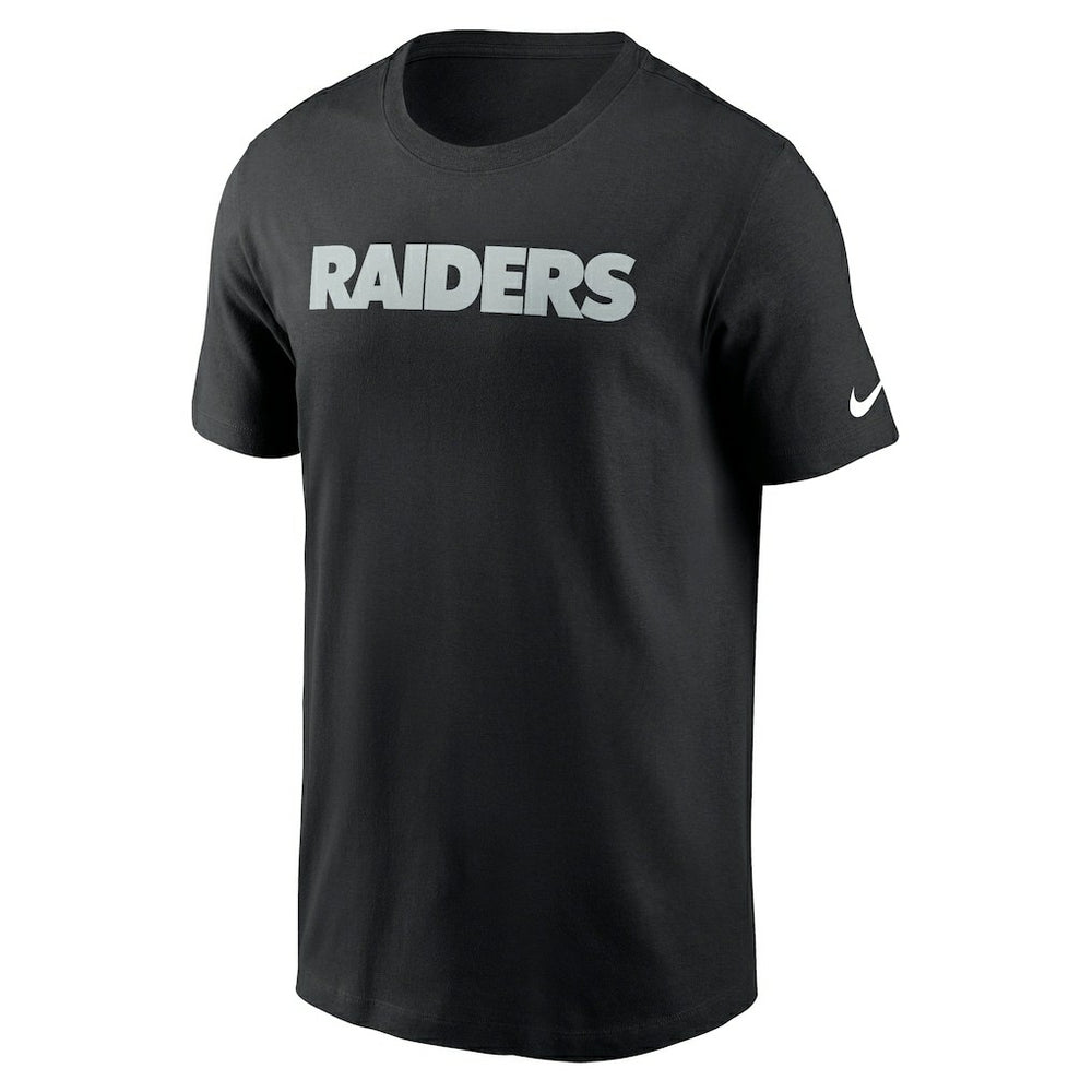 Las Vegas Raiders Primetime Wordmark Essential T-Shirt - Black | Nike discount