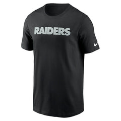 Las Vegas Raiders Primetime Wordmark Essential T-Shirt - Black | Nike discount