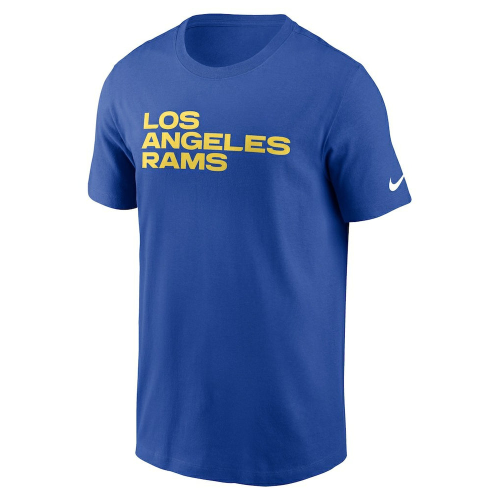 Los Angeles Rams Primetime Wordmark Essential T-Shirt - Royal | Nike on sale