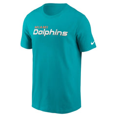 Miami Dolphins Primetime Wordmark Essential T-Shirt - Aqua | Nike for sale