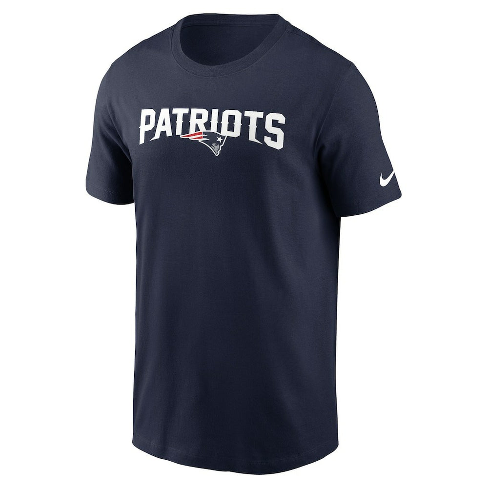 New England Patriots Primetime Wordmark Essential T-Shirt - Navy | Nike cheap