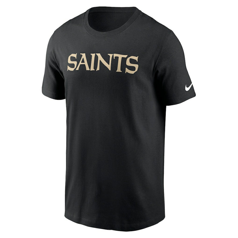 New Orleans Saints Primetime Wordmark Essential T-Shirt - Black | Nike cheap