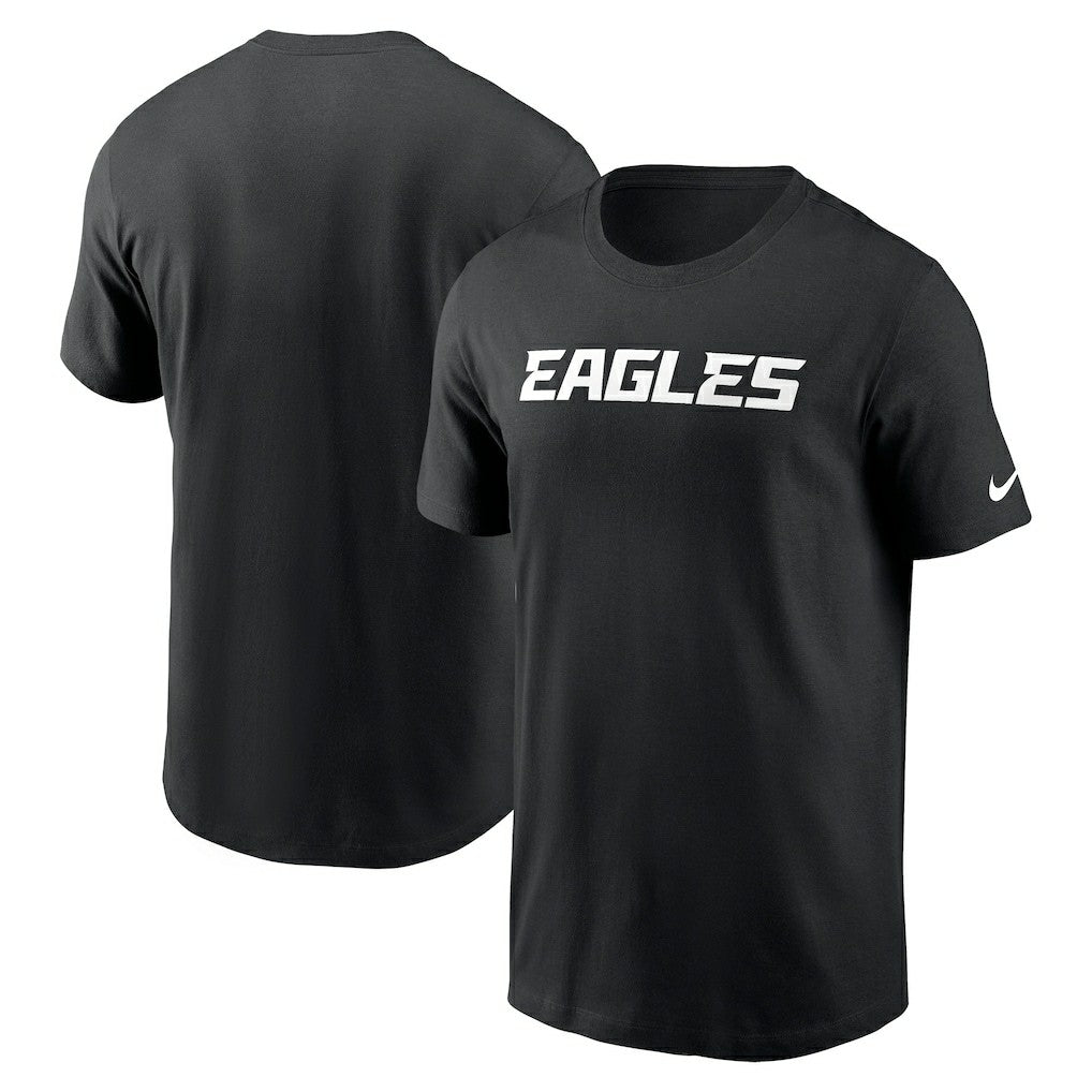 Philadelphia Eagles Primetime Wordmark Essential T-Shirt - Black | Nike discount