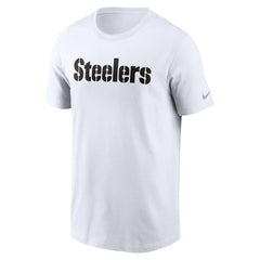 Pittsburgh Steelers Primetime Wordmark Essential T-Shirt - White | Nike outlet